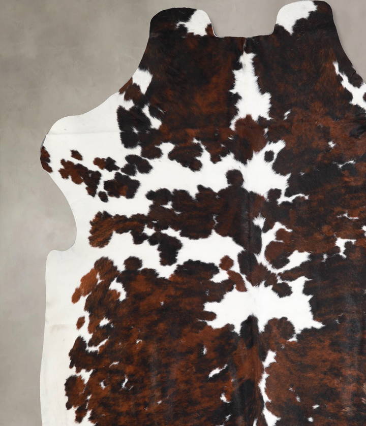 Tricolor X-Large European Cowhide Rug 6'11"H x 6'7"W #A40050 by Hudson Hides