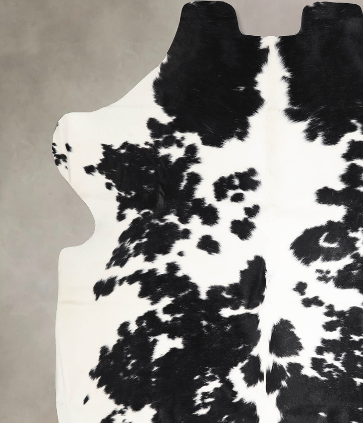 Black and White X-Large European Cowhide Rug 6'5"H x 6'6"W #A40054 by Hudson Hides