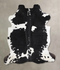 Black and White Large European Cowhide Rug 6'3