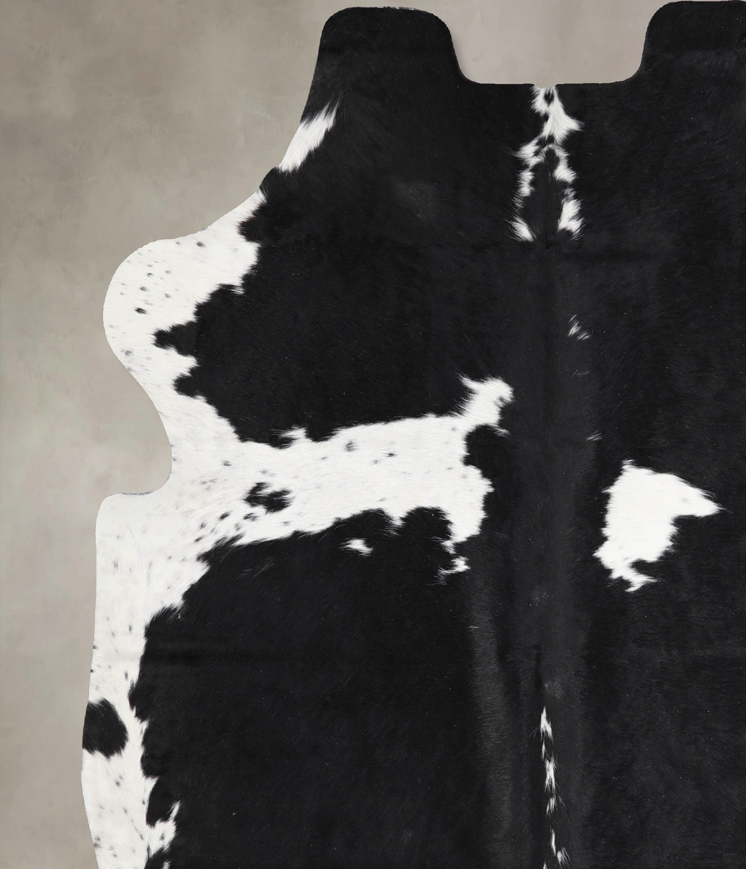 Black and White Large European Cowhide Rug 6'3"H x 5'10"W #A40056 by H