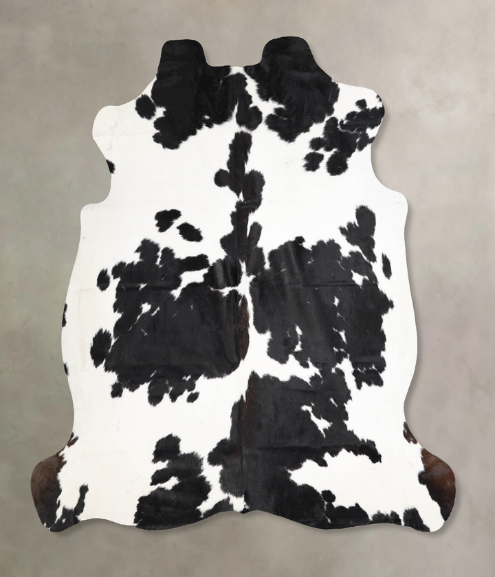 Black and White X-Large European Cowhide Rug 6'4"H x 6'6"W #A40057 by Hudson Hides