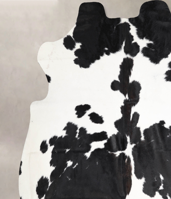 Black and White X-Large European Cowhide Rug 6'4"H x 6'6"W #A40057 by Hudson Hides