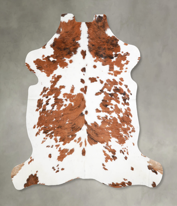Tricolor Large European Cowhide Rug 6'4"H x 5'11"W #A40072 by Hudson Hides