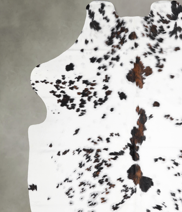 Tricolor Large European Cowhide Rug 6'8"H x 5'8"W #A40074 by Hudson Hides