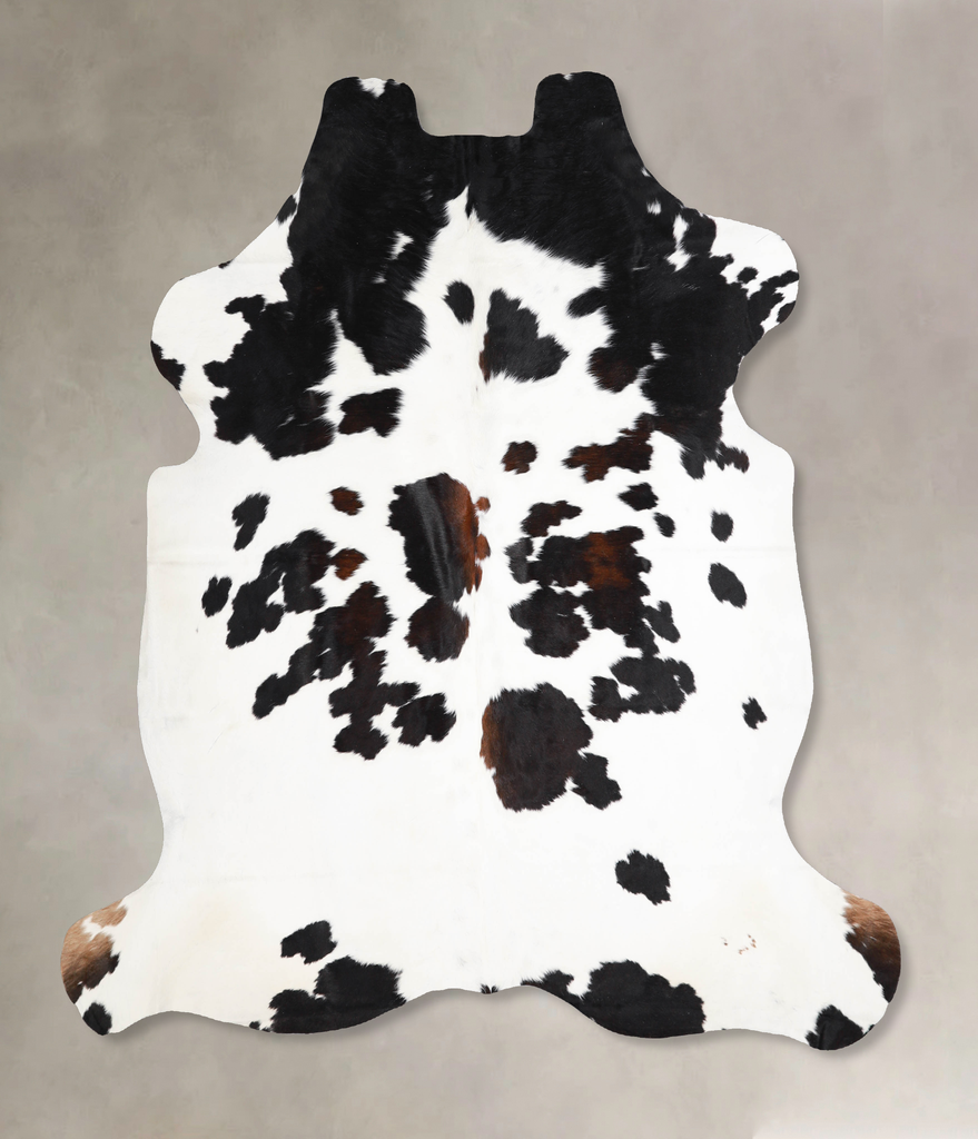 Tricolor X-Large European Cowhide Rug 6'7"H x 6'3"W #A40080 by Hudson Hides