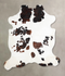 Tricolor Large European Cowhide Rug 5'11