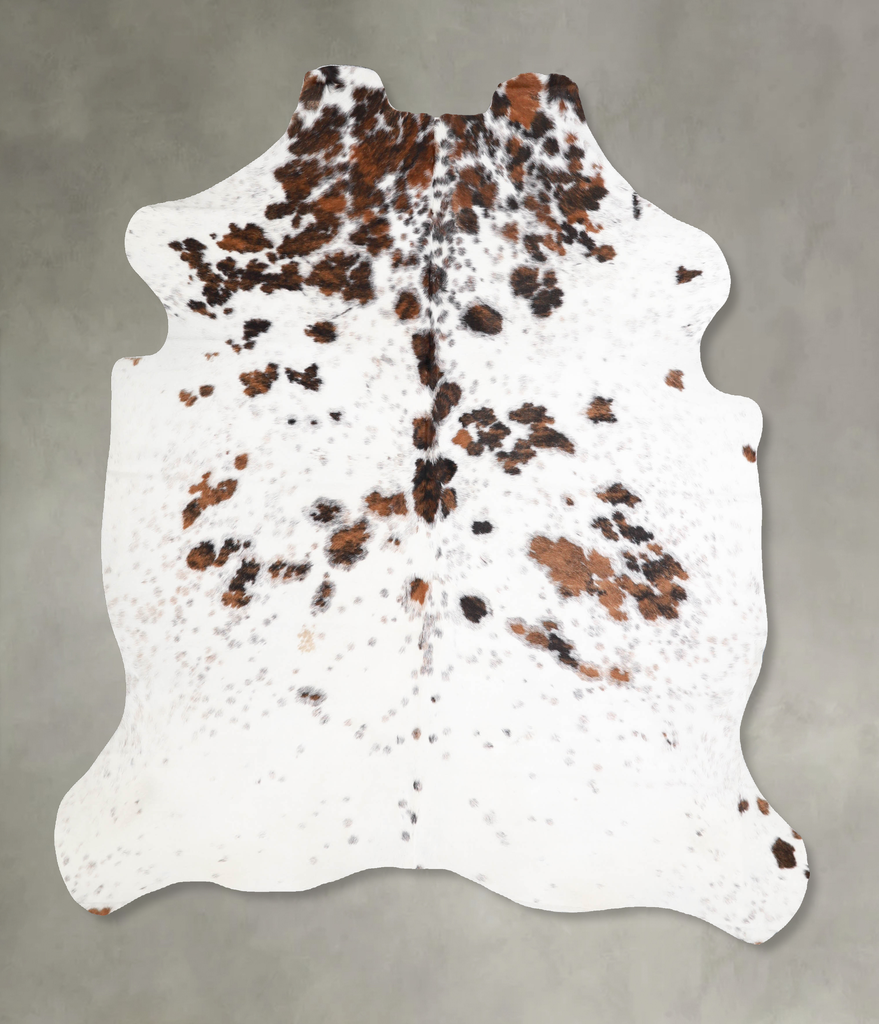 Tricolor Large European Cowhide Rug 6'3"H x 5'4"W #A40108 by Hudson Hides