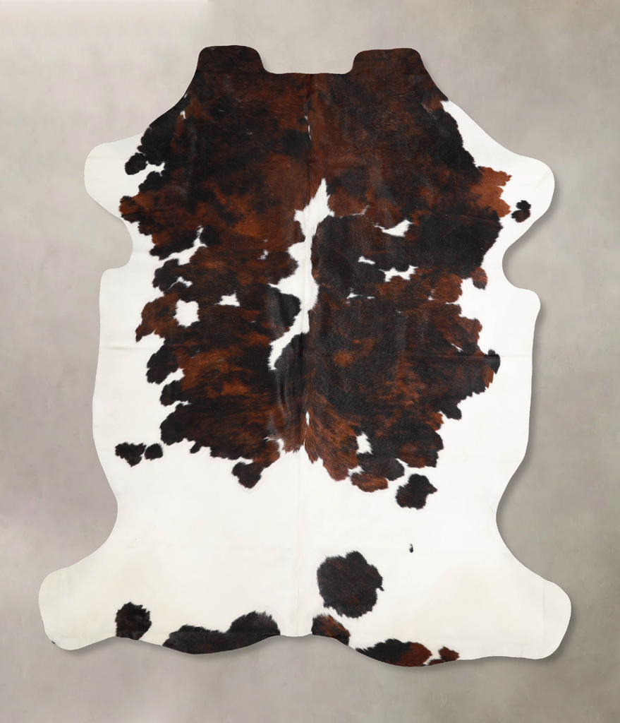 Tricolor X-Large European Cowhide Rug 7'3"H x 6'0"W #A40132 by Hudson Hides