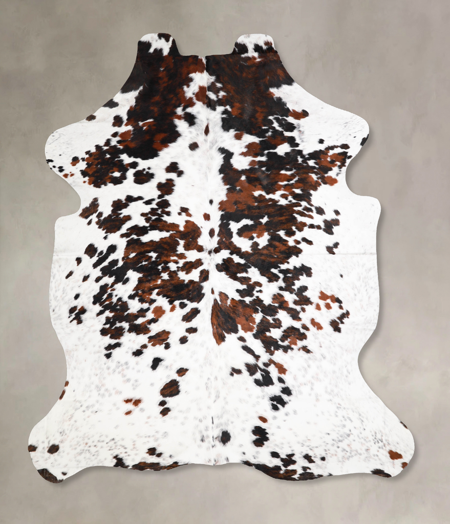Tricolor X-Large European Cowhide Rug 6'11"H x 5'10"W #A40147 by Hudson Hides