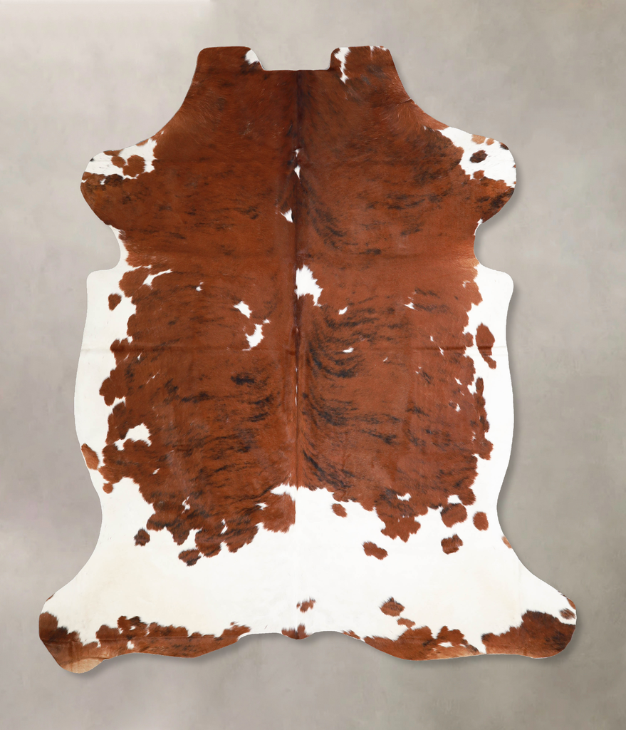 Tricolor X-Large European Cowhide Rug 6'11"H x 5'11"W #A40183 by Hudson Hides