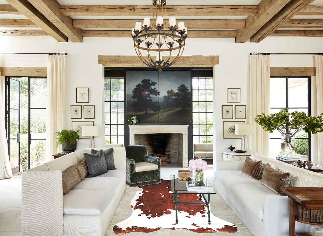 Tricolor X-Large European Cowhide Rug 6'11"H x 5'11"W #A40183 by Hudso