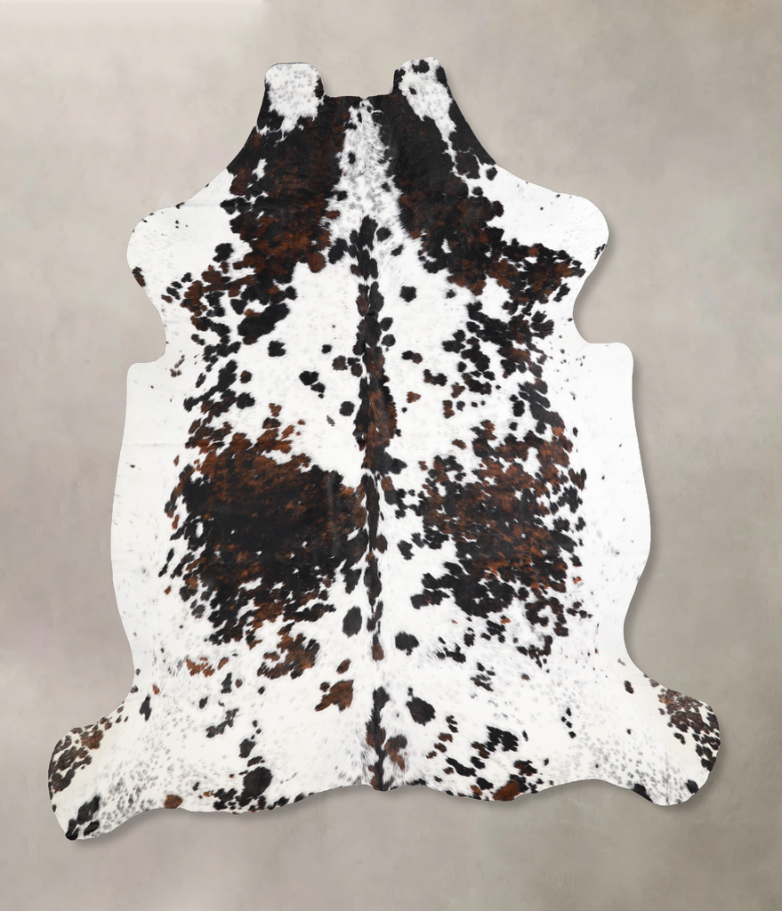Tricolor X-Large European Cowhide Rug 7'0"H x 6'6"W #A40194 by Hudson Hides