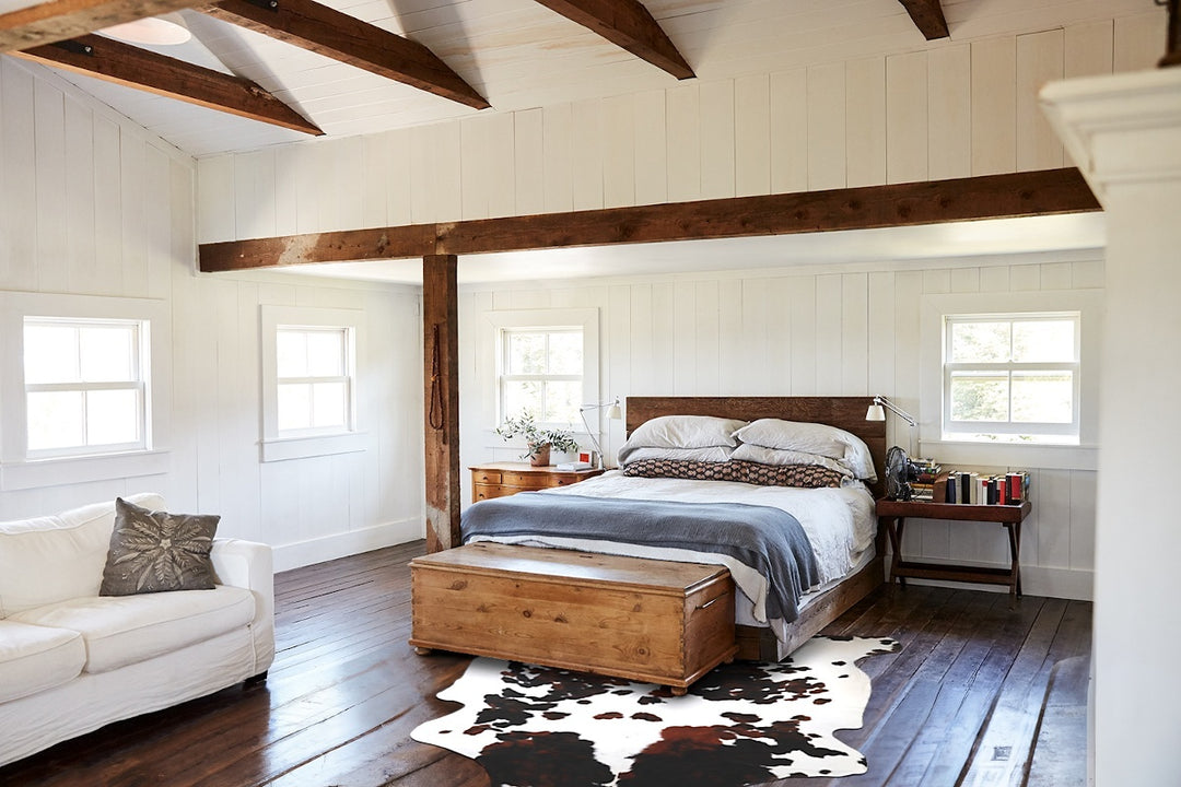 Tricolor X-Large European Cowhide Rug 7'3"H x 6'7"W #A40198 by Hudson 