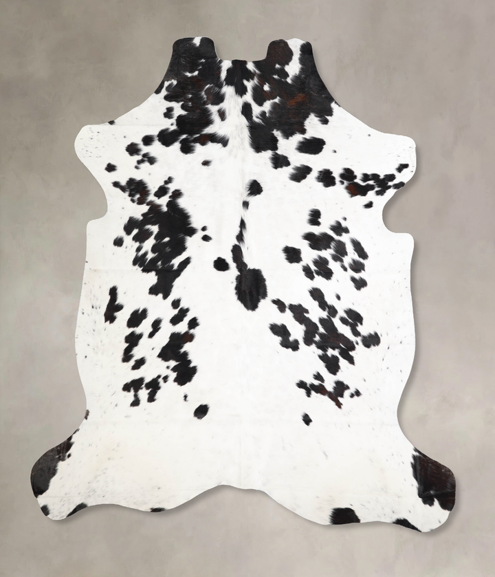Black and White X-Large European Cowhide Rug 7'0"H x 6'7"W #A40204 by Hudson Hides