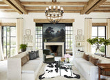 Black and White X-Large European Cowhide Rug 6'11"H x 6'8"W #A40206 by Hudson Hides