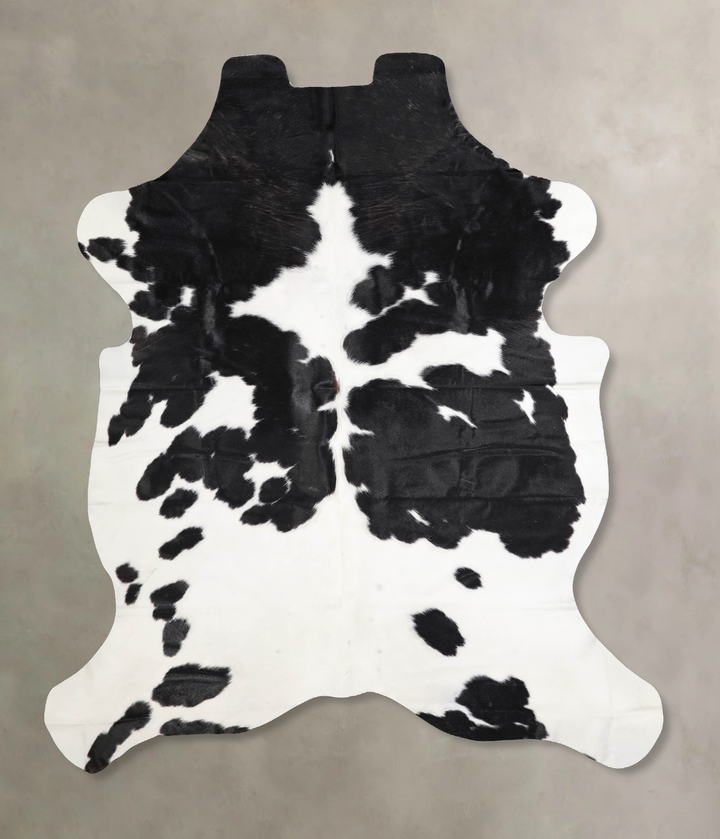 Black and White X-Large European Cowhide Rug 7'0"H x 5'9"W #A40232 by Hudson Hides