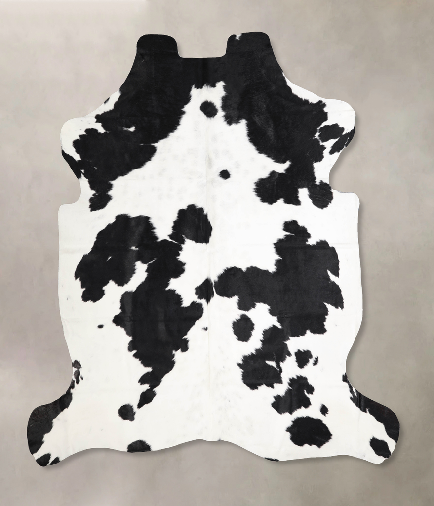 Black and White X-Large European Cowhide Rug 6'10"H x 6'5"W #A40233 by Hudson Hides