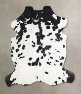Black and White X-Large European Cowhide Rug 6'6"H x 6'3"W #A40235 by Hudson Hides