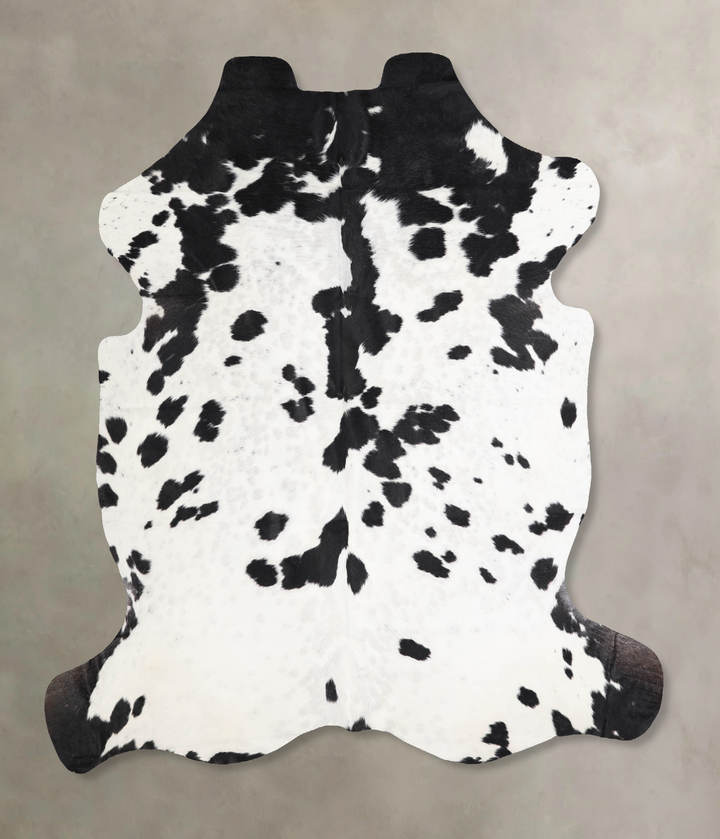 Black and White X-Large European Cowhide Rug 6'6"H x 6'3"W #A40235 by Hudson Hides