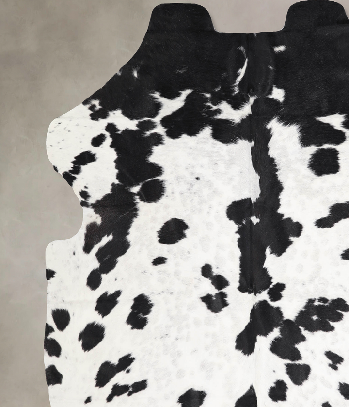 Black and White X-Large European Cowhide Rug 6'6"H x 6'3"W #A40235 by Hudson Hides