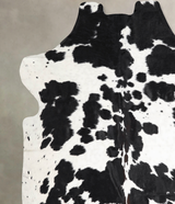 Black and White X-Large European Cowhide Rug 6'9"H x 6'8"W #A40236 by Hudson Hides