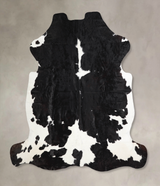 Black and White X-Large European Cowhide Rug 6'9"H x 6'7"W #A40242 by Hudson Hides
