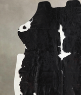 Black and White X-Large European Cowhide Rug 6'9"H x 6'7"W #A40242 by Hudson Hides