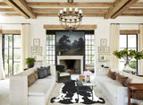 Black and White X-Large European Cowhide Rug 6'9"H x 6'7"W #A40242 by Hudson Hides