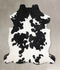 Black and White X-Large European Cowhide Rug 6'6