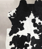Black and White X-Large European Cowhide Rug 6'6"H x 6'2"W #A40243 by Hudson Hides
