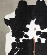 Black and White X-Large European Cowhide Rug 6'6"H x 6'4"W #A40245 by Hudson Hides