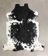 Black and White X-Large European Cowhide Rug 6'10"H x 6'2"W #A40246 by Hudson Hides