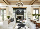 Black and White X-Large European Cowhide Rug 6'10"H x 6'2"W #A40246 by Hudson Hides