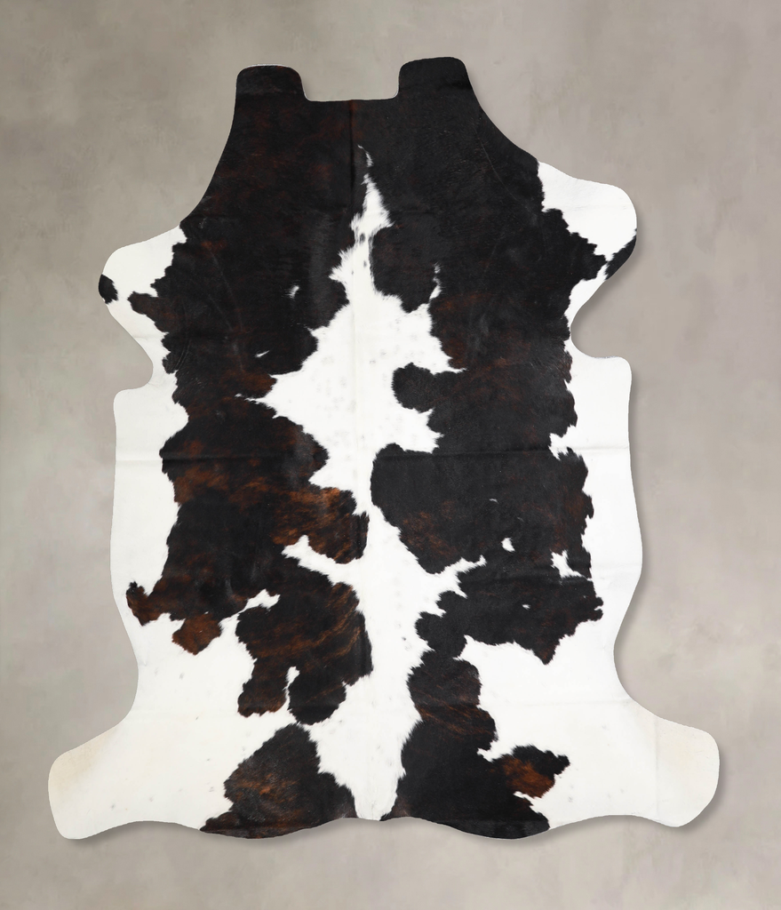 Tricolor X-Large European Cowhide Rug 7'0"H x 6'3"W #A40250 by Hudson Hides