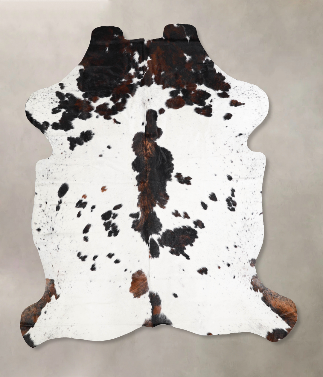 Tricolor X-Large European Cowhide Rug 7'2"H x 6'6"W #A40252 by Hudson 