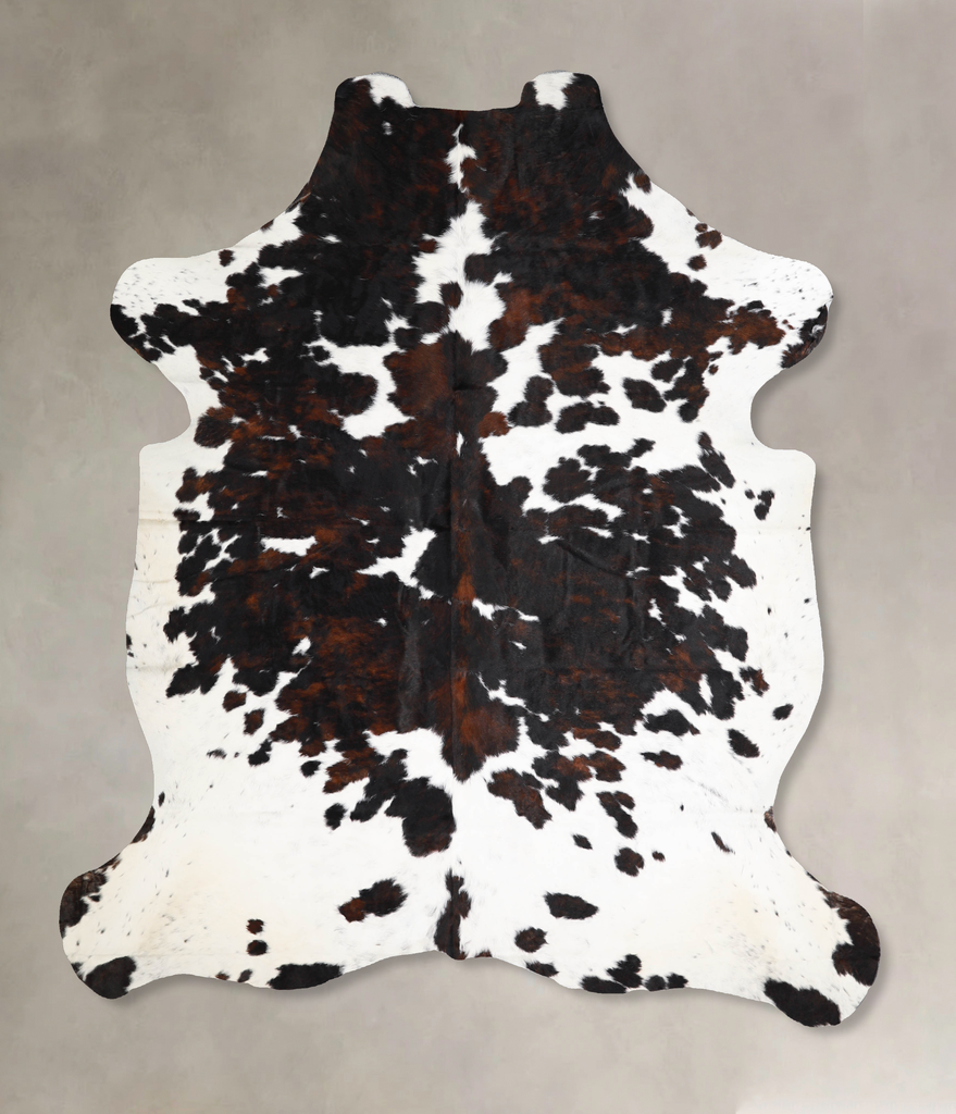 Tricolor X-Large European Cowhide Rug 7'4"H x 6'2"W #A40257 by Hudson Hides