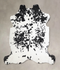 Black and White X-Large European Cowhide Rug 6'11