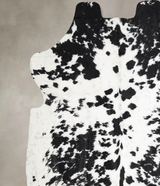 Black and White X-Large European Cowhide Rug 6'11"H x 7'1"W #A40263 by Hudson Hides