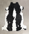 Black and White X-Large European Cowhide Rug 6'8