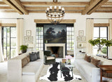 Black and White X-Large European Cowhide Rug 6'8"H x 6'10"W #A40264 by Hudson Hides