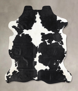 Black and White X-Large European Cowhide Rug 6'9"H x 6'1"W #A40265 by Hudson Hides