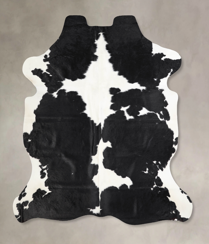 Black and White X-Large European Cowhide Rug 6'9"H x 6'1"W #A40265 by Hudson Hides