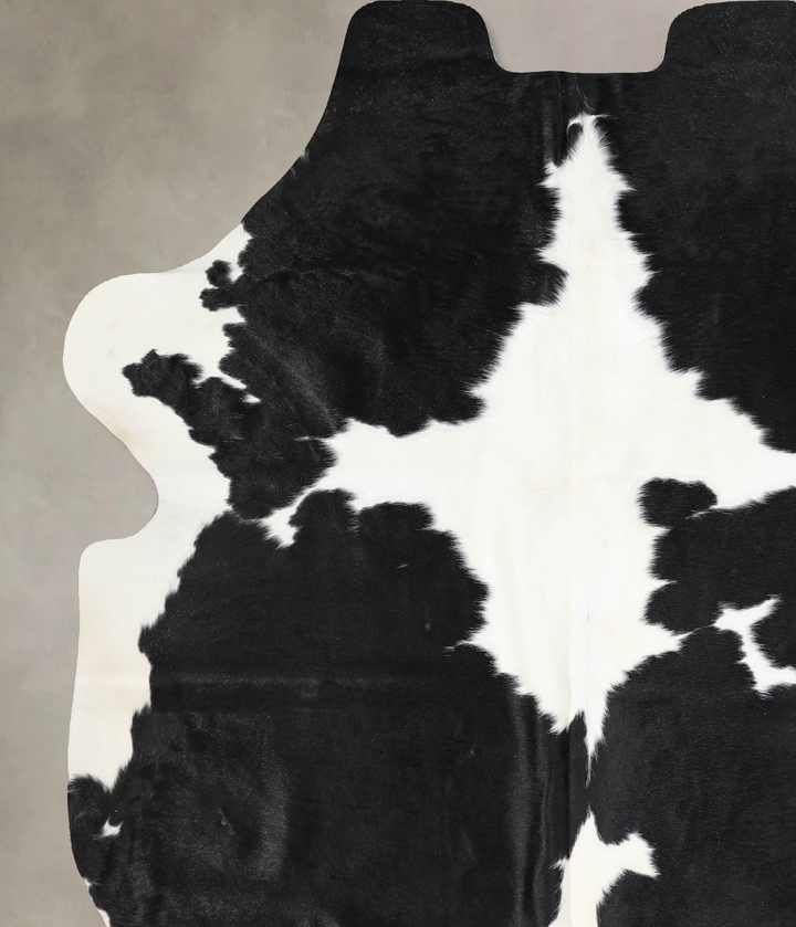Black and White X-Large European Cowhide Rug 6'9"H x 6'1"W #A40265 by Hudson Hides