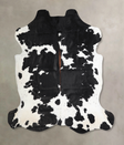 Black and White X-Large European Cowhide Rug 6'8"H x 6'10"W #A40266 by Hudson Hides