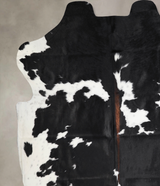 Black and White X-Large European Cowhide Rug 6'8"H x 6'10"W #A40266 by Hudson Hides