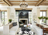 Black and White X-Large European Cowhide Rug 6'8"H x 6'10"W #A40266 by Hudson Hides