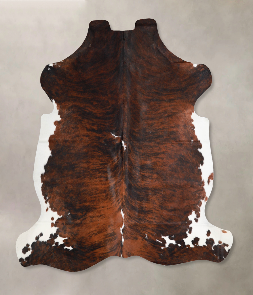 Tricolor X-Large European Cowhide Rug 6'9"H x 6'2"W #A40268 by Hudson Hides