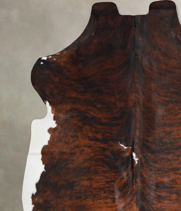 Tricolor X-Large European Cowhide Rug 6'9"H x 6'2"W #A40268 by Hudson Hides