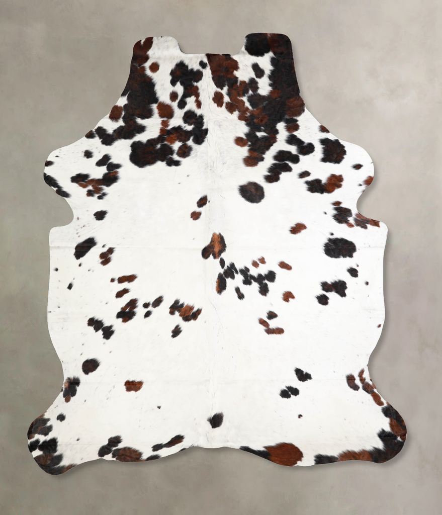 Tricolor X-Large European Cowhide Rug 7'9"H x 5'11"W #A40274 by Hudson Hides