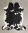 Black and White X-Large European Cowhide Rug 6'10"H x 6'6"W #A40277 by Hudson Hides